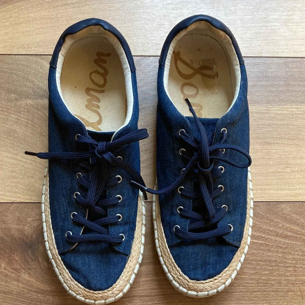 Sam Edelman blue sneaker espadrilles. Size 8